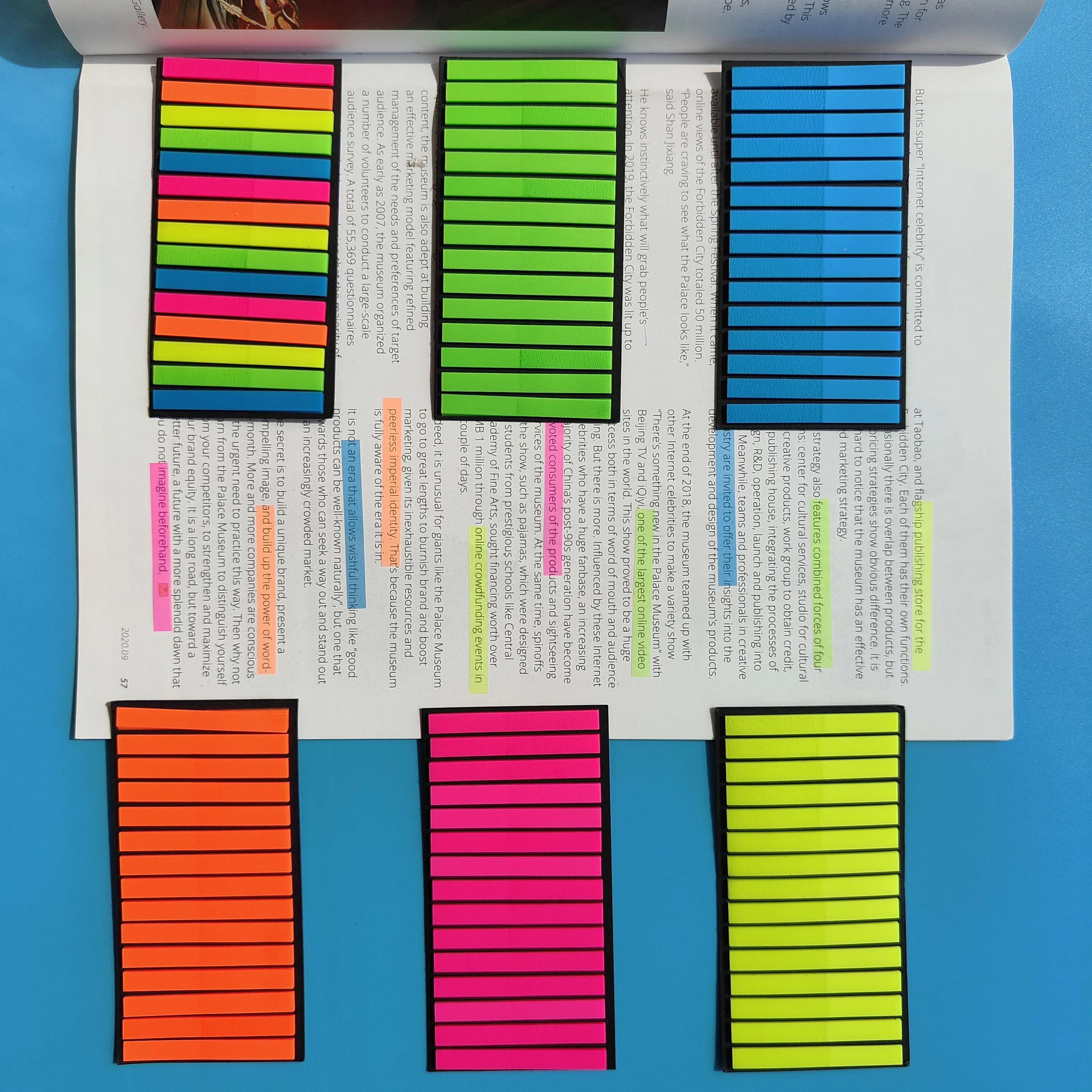 6Packs/Set  Transparent Sticky Notes Self-Adhesive BookMarkers Annotation Reading Book Clear Tab Kawaii Cute Stationery