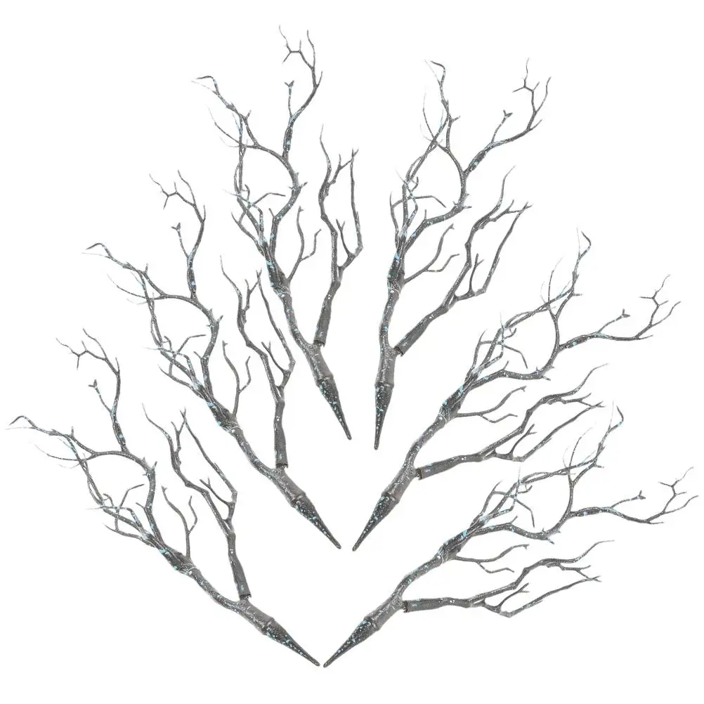

6 Pcs Artificial Coral Twigs for Home Wedding Decor Plastic Faux Branches DIY Accessories Artificial Tree Branches