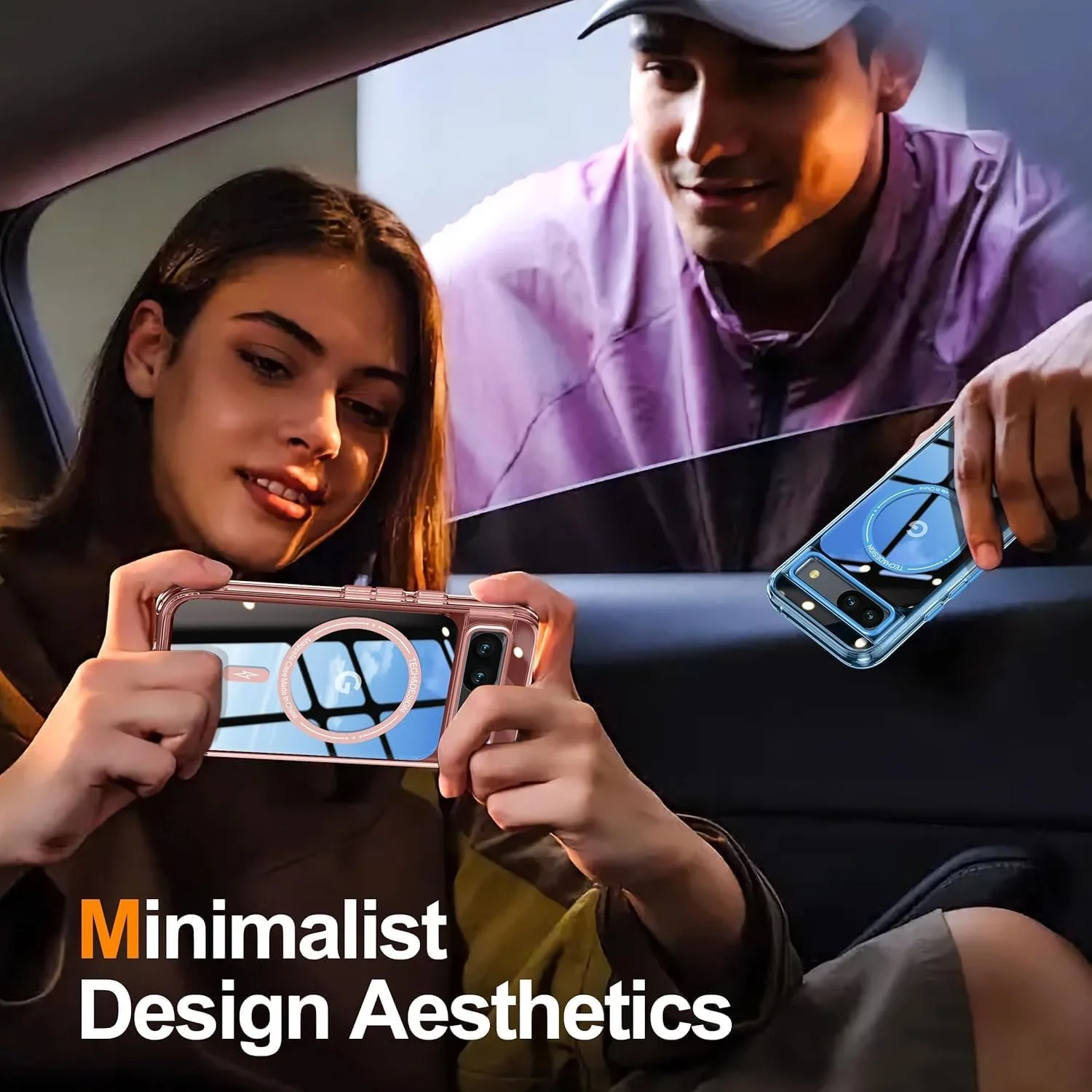 حافظة صلبة كريستالية لجوجل بيكسل 9 برو إكس إل ، حافظة صلبة ، درع مغناطيسي ، للكمبيوتر الشخصي ، لجوجل بيكسل 9 9pro 8a 8