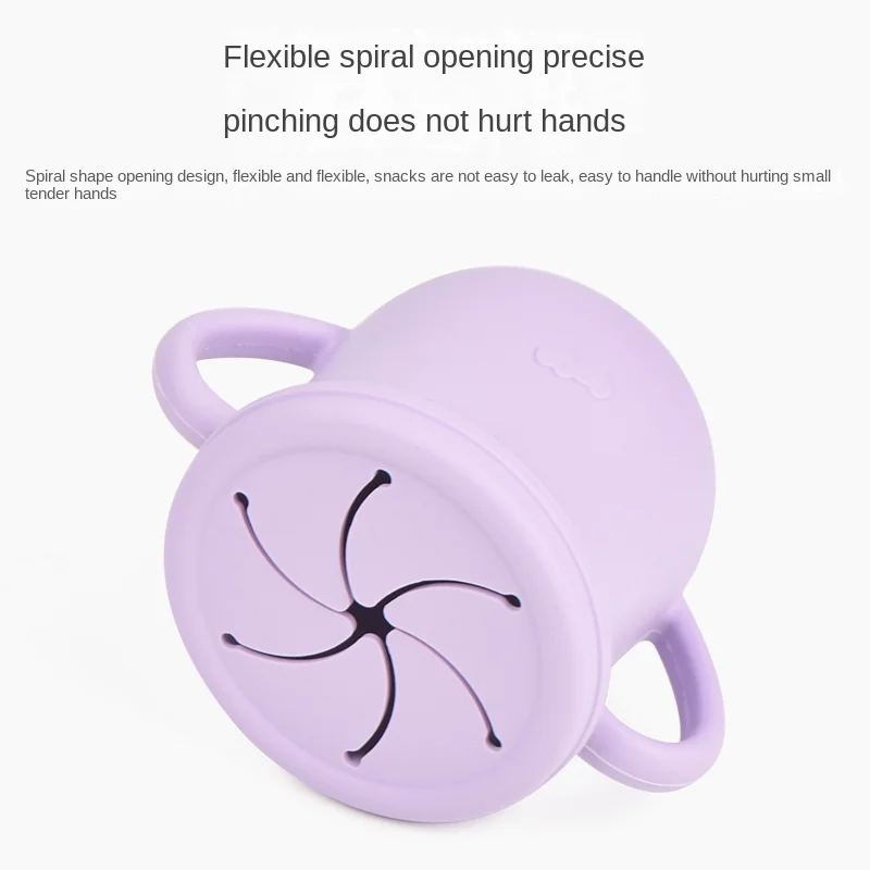 Baby Silicone Feeding Cups Portable Drinkware Sippy Food Food Grade Learning Cups For Toddlers Storage Snack Container BPA FREE