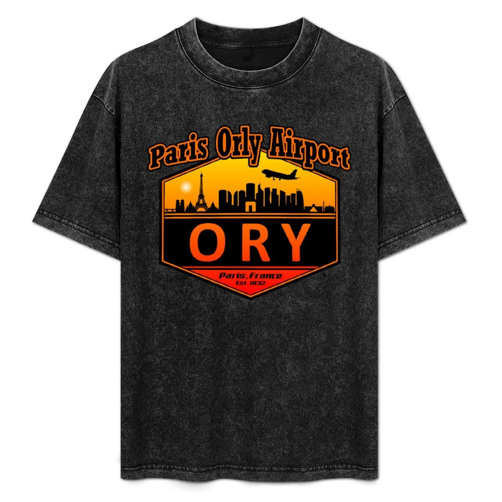 Camiseta con código del aeropuerto Paris Orly