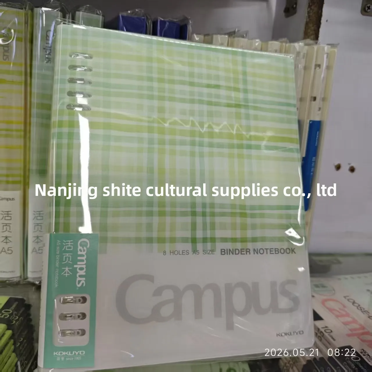 A5 8 Hole Loose Leaf Binder Notebook with 40 Sheets Ruled Paper Detachable Refill Pages Compact Cover for Student Notes and
