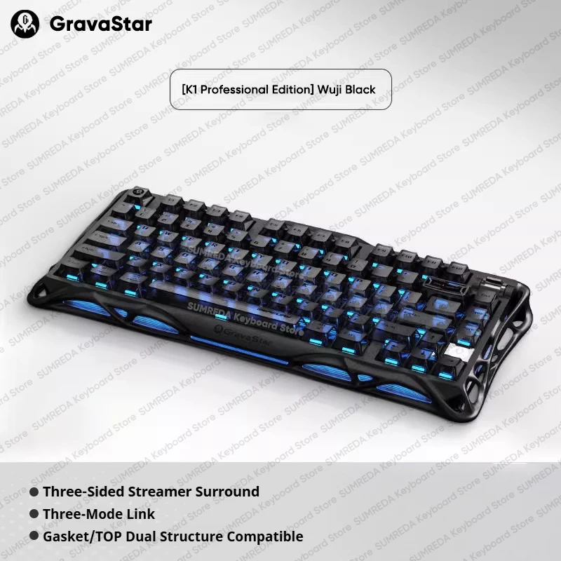 GravaStar M1 M2 Draadloze Muis Mercury K1 Toetsenbord Magnesiumlegering Hol ontwerp Bluetooth 2.4G Bedraad RGB Gaming PC Accessoires
