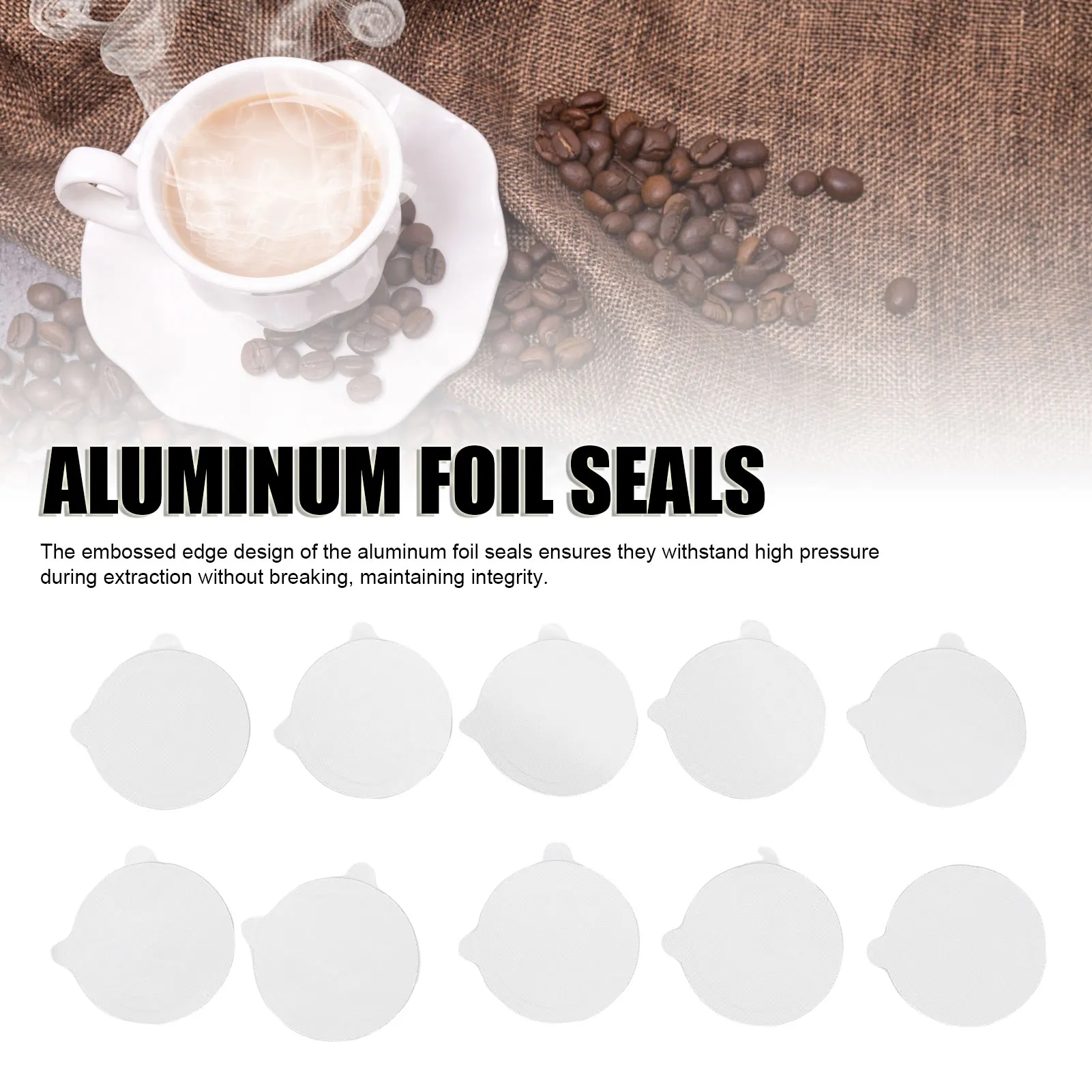 

Крышки из алюминиевой фольги 37 мм, термостойкие наклейки для капсул для кофе, крышка для капсул для замены крышек для кофейных капсул