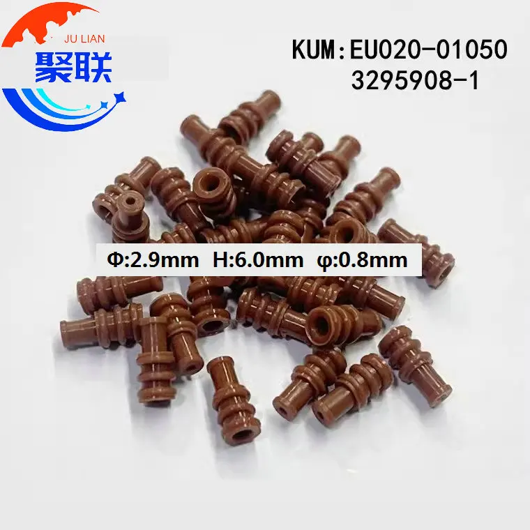 

50pcs-10000pcs EU020-01050 Outer Diameter Φ2.9mm Rubber Seal Inner diameter φ:0.8mm Wire Seal 3295908-1 For Auto Connector