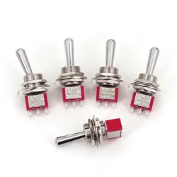 5Pcs Salecom T80-T Z1 Series Large Long Handle Mixed Models 3-Pin SPDT Mini Toggle Switch