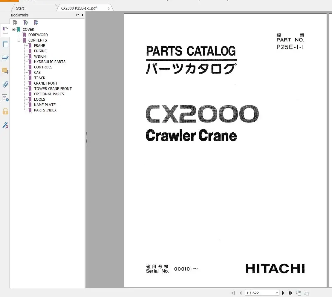 Hitachi Crawler Crane 3.05 GB Full All Model Shop Manual DVD