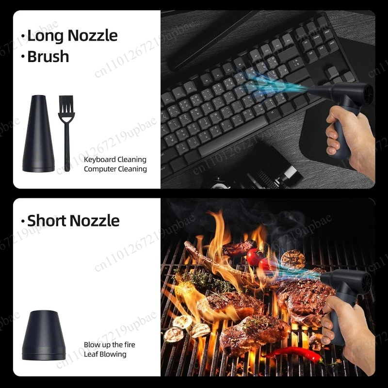 2024 New Violent Turbo Fan, Household Handheld Portable Blower, Wireless Charging, Multi-function Air Duster & Dust Collector