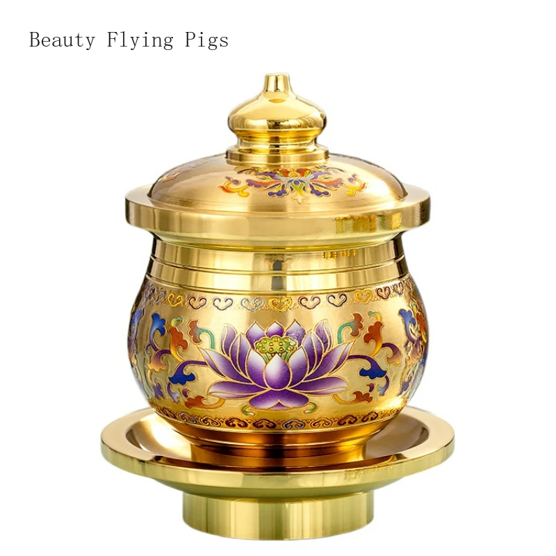 

1PCS Metal Guanyin Water Purifying Cup Household Buddha Front Wine Cup Buddha Hall Utensils