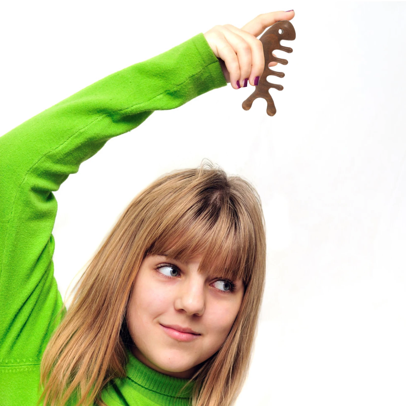 

Деревянная расческа-стимулятор кожи головы премиум-класса с широкими зубьями, изысканный портативный подарок для релаксации для женщин, массажная расческа для волос