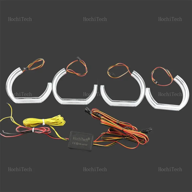 لسيارات BMW 7 Series E38 1995-2001 زينون المصباح الديناميكي LED حلقة عيون الملاك الهاتف APP التحكم عن بعد وامض خواتم