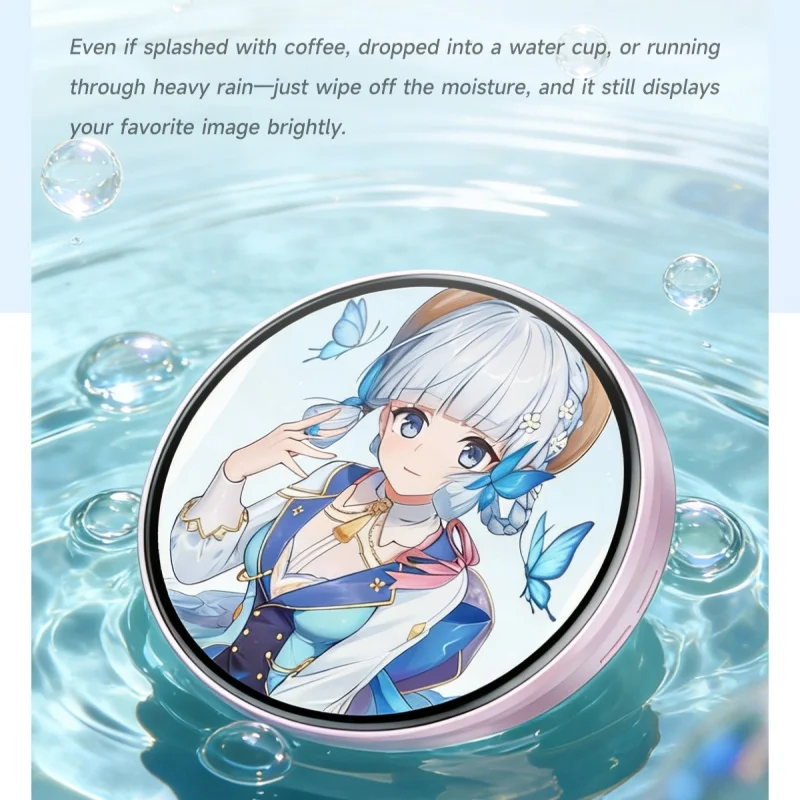 E- Badge Anime Dynamic Electronic Display DIY 1.8Inch HD Screen Bluetooth Photos GIFs Animations Videos Gifts for Kids Fans Gift