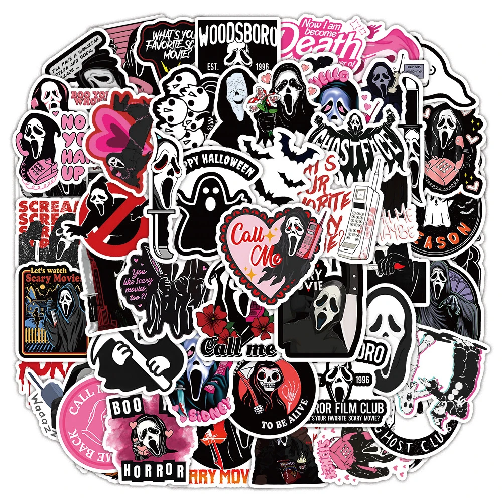 

10/30/50pcs Waterproof Dead Horror Stickers Funny Halloween Cartoon Sticker Motorcycle Phone Wall Notebook Graffiti Decal Toys