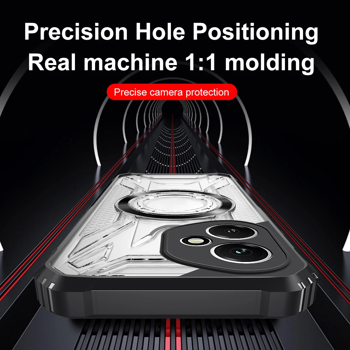 حافظة فاخرة مغناطيسية شفافة لهاتف Magsafe لهاتف هواوي هونور 400 لايت X9C X8C X7C X6B X60 Pro غطاء مقاوم للصدمات من الدرجة العسكرية