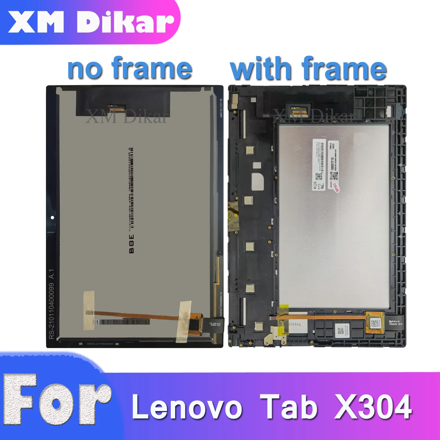 For Lenovo Tab 4 TB-X304L TB-X304F TB-X304N/X X304 TB-X304 Tablet LCD Display Touch Screen With Frame Panel Digitizer Assembly