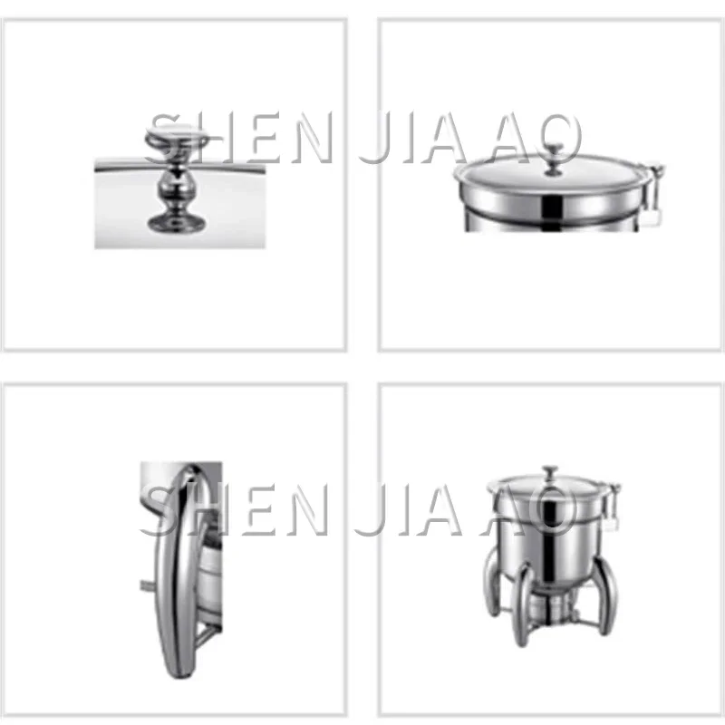 6l panela de sopa comercial aço inoxidável molho redondo fogão dispensador de molho sopa restaurante do hotel cantina recipiente de loja de alimentos 1pc