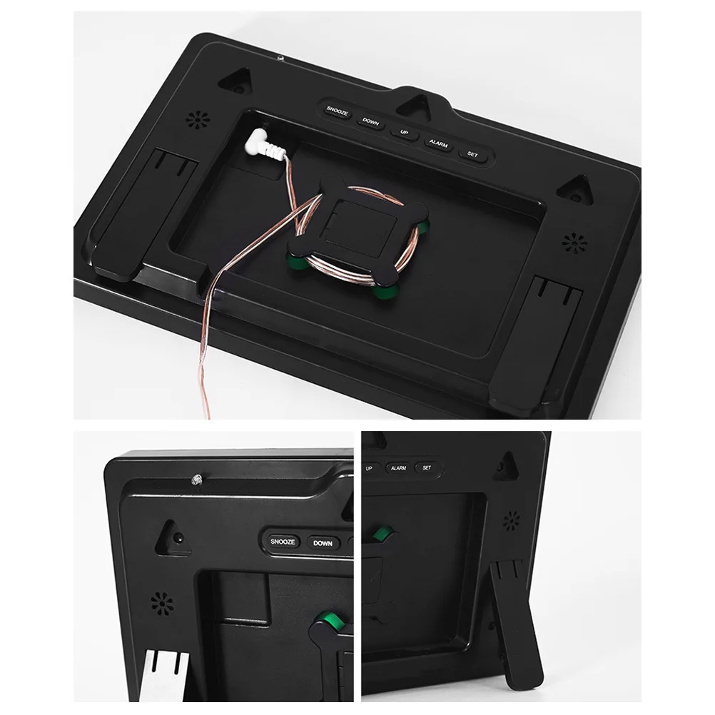 

Large Digital Wall Clock Led Display With Temperature Humidity Sensor Weather Alarm Calendar Countdown For Home Office