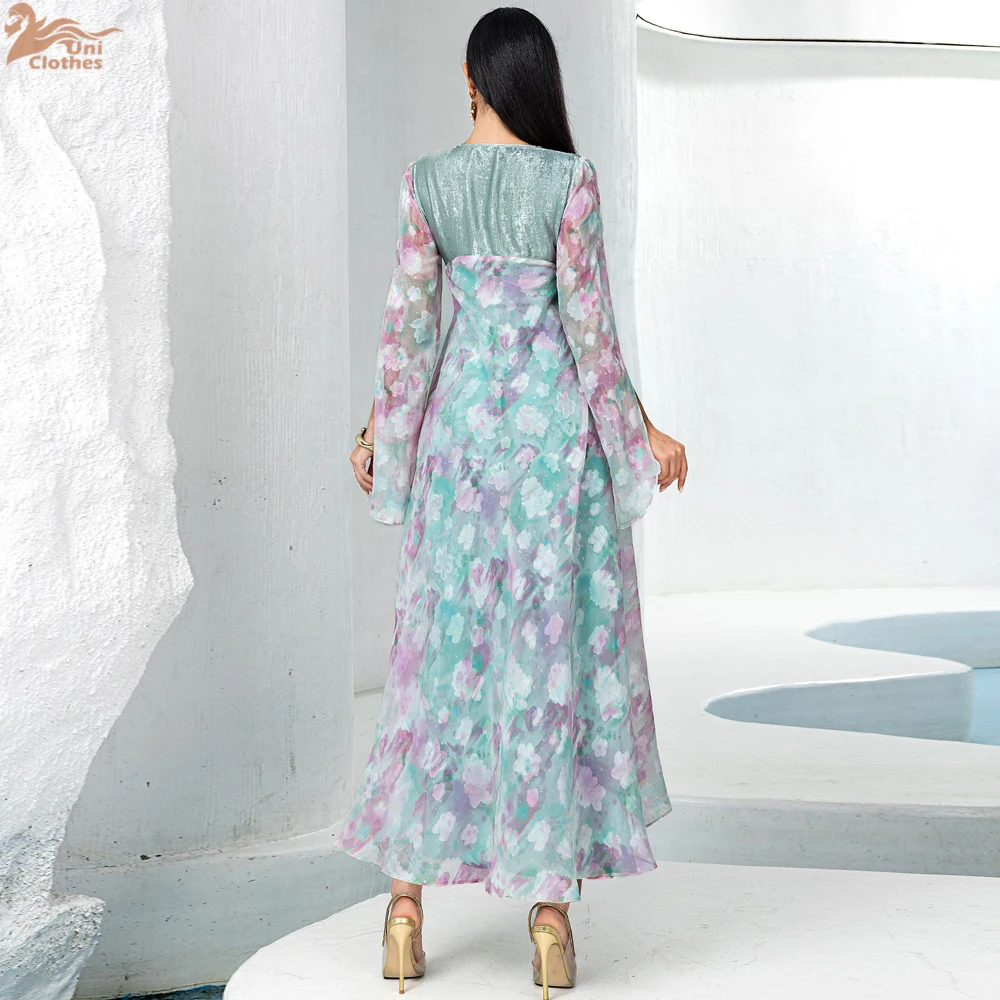Dubaï manches évasées Abaya vêtements de prière femmes modeste mode musulmane Robe longue Kebaya Caftan Robe Femme Musulmane caftan Robe