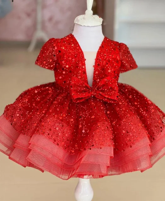 Pailletten Ballkleid Prinzessin Mädchen Party Tutu Kleider Baby Kinder Blumenmädchen Hochzeit Weihnachten Party Vestidos Kinder Kleidung