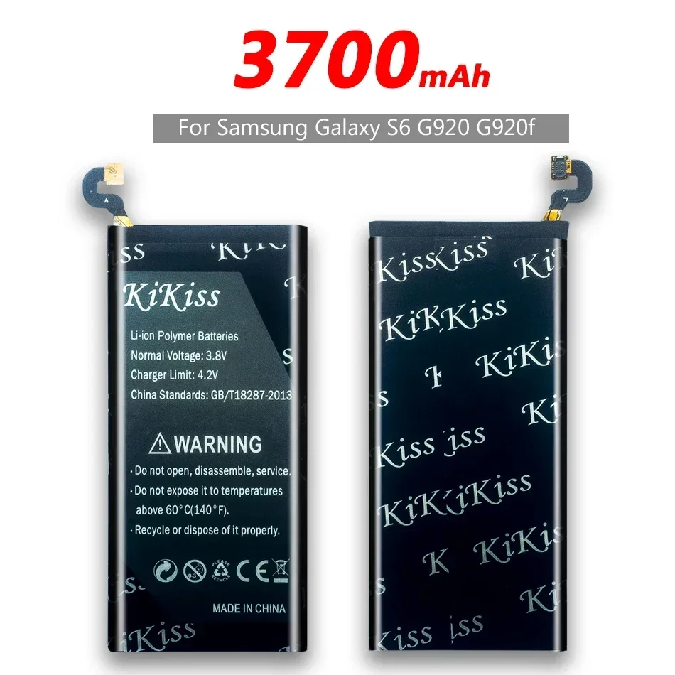 KiKiss Battery For Samsung Galaxy S6 / S6 Edge High Capacity Mobile Phone Battery G920 G920f G925 G925S EB-BG920ABE EB-BG925ABA