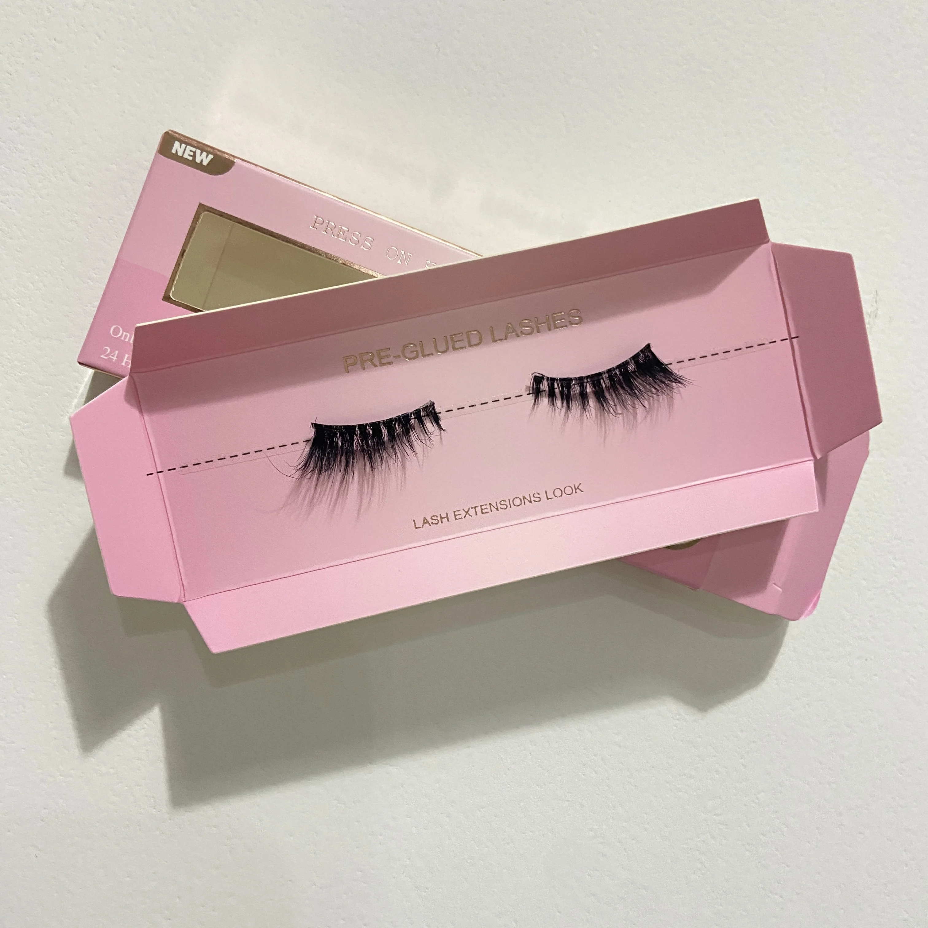 زوج واحد/صندوق الموضة الطبيعية Cateye قبل لصقها نصف جلدة لا حاجة للغراء الصحافة ذاتية اللصق على الرموش ماكياج بالجملة #4