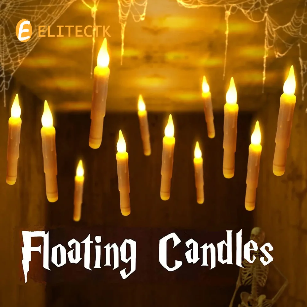 6/24Pc LED Flameless Taper Candles 6.5/11