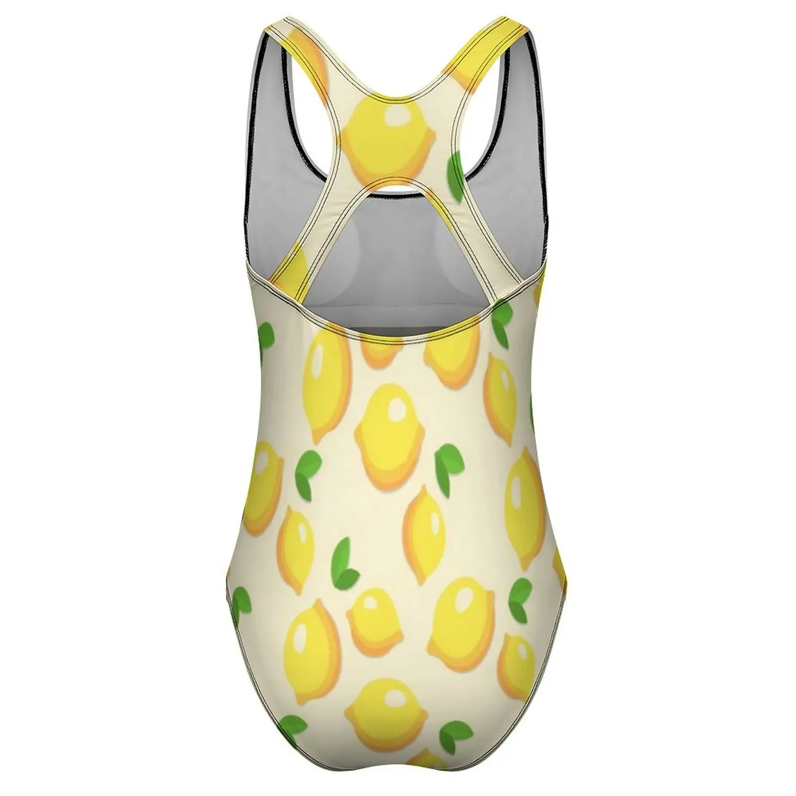 Adorable Lemon Print Swimsuit Fruits Pattern One Piece Swimwear Push Up Retro Bathing Suits Sexy Holiday Pool Design Swimsuits image 4
