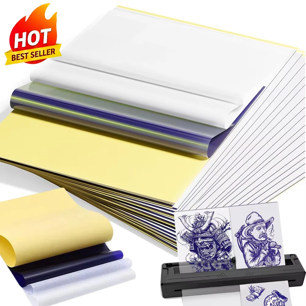 200-5PCS Tattoo Transfer Paper A4 Tattoo Thermal Stencil Paper DIY Tattoo Tracing Copier Paper for Printer Tattoo Accessories