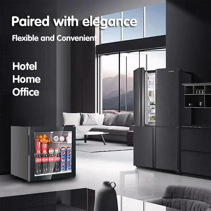 Мини-холодильник со стеклянной дверью, охладитель для пива, напитков, столешница, коммерческий мини-холодильник, небольшой охладитель