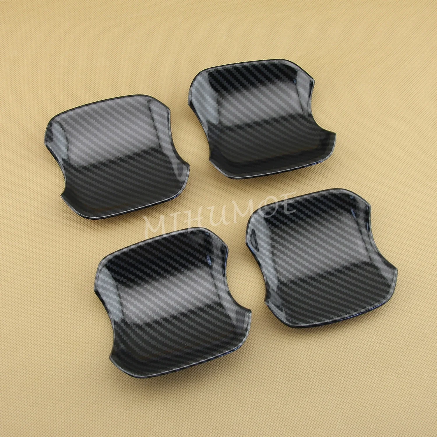 Carbon Fiber Door Handle Cup Surrounds Protector For Subaru Forester SK 2019 2020 2021 2022 2023 2024