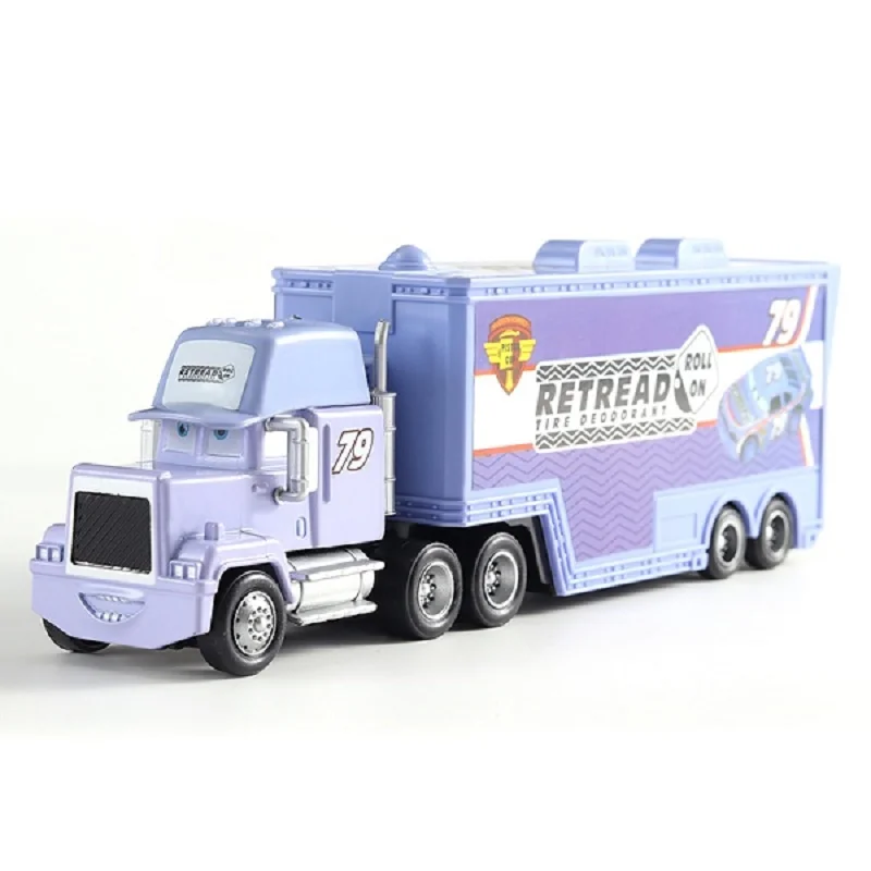 Disney Pixar mack Cars truck Racing 2 3 1 Toy Lightning McQueen Cruz Ramirez diecast Metal trailer Model lorry Children kid Gift