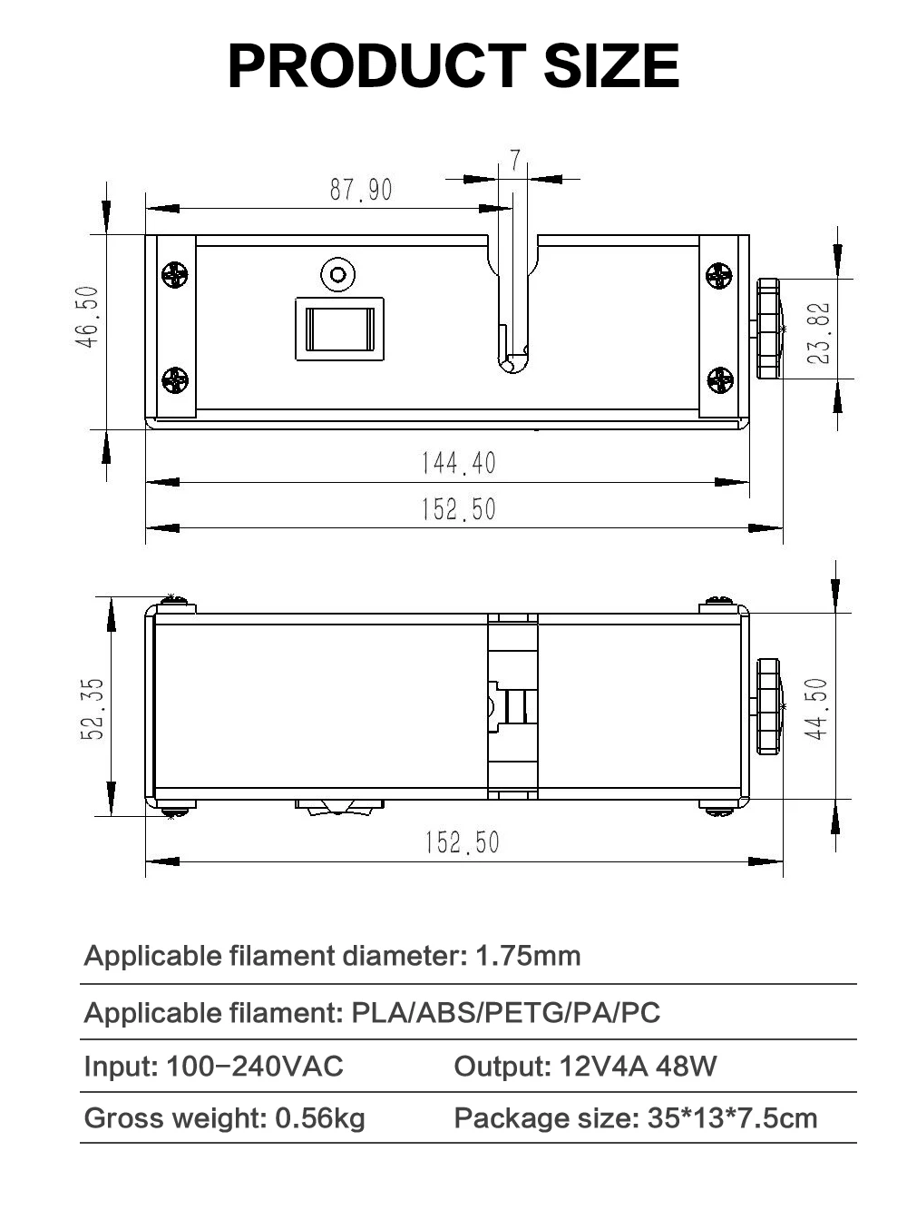 Accesorios para impresora 3D, conector de filamento de 1,75 MM, empalmador de soldador, herramienta de abrazadera de unión de Material PLA/ABS/PETG/PA/PC