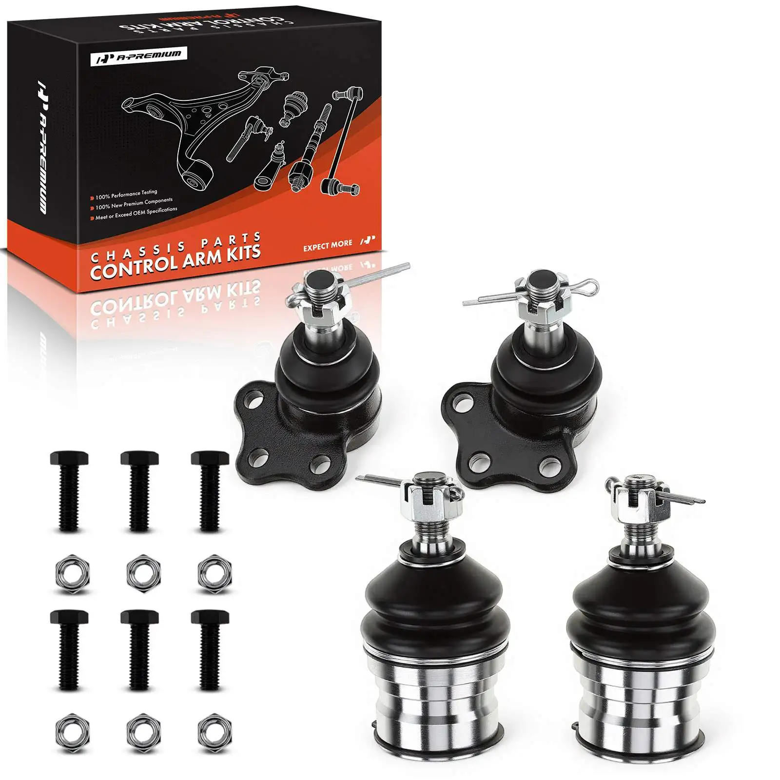 A-Premium 4x Front Upper and Lower Ball Joint for Dodge Durango 1998-1999 Dakota 1997-1999