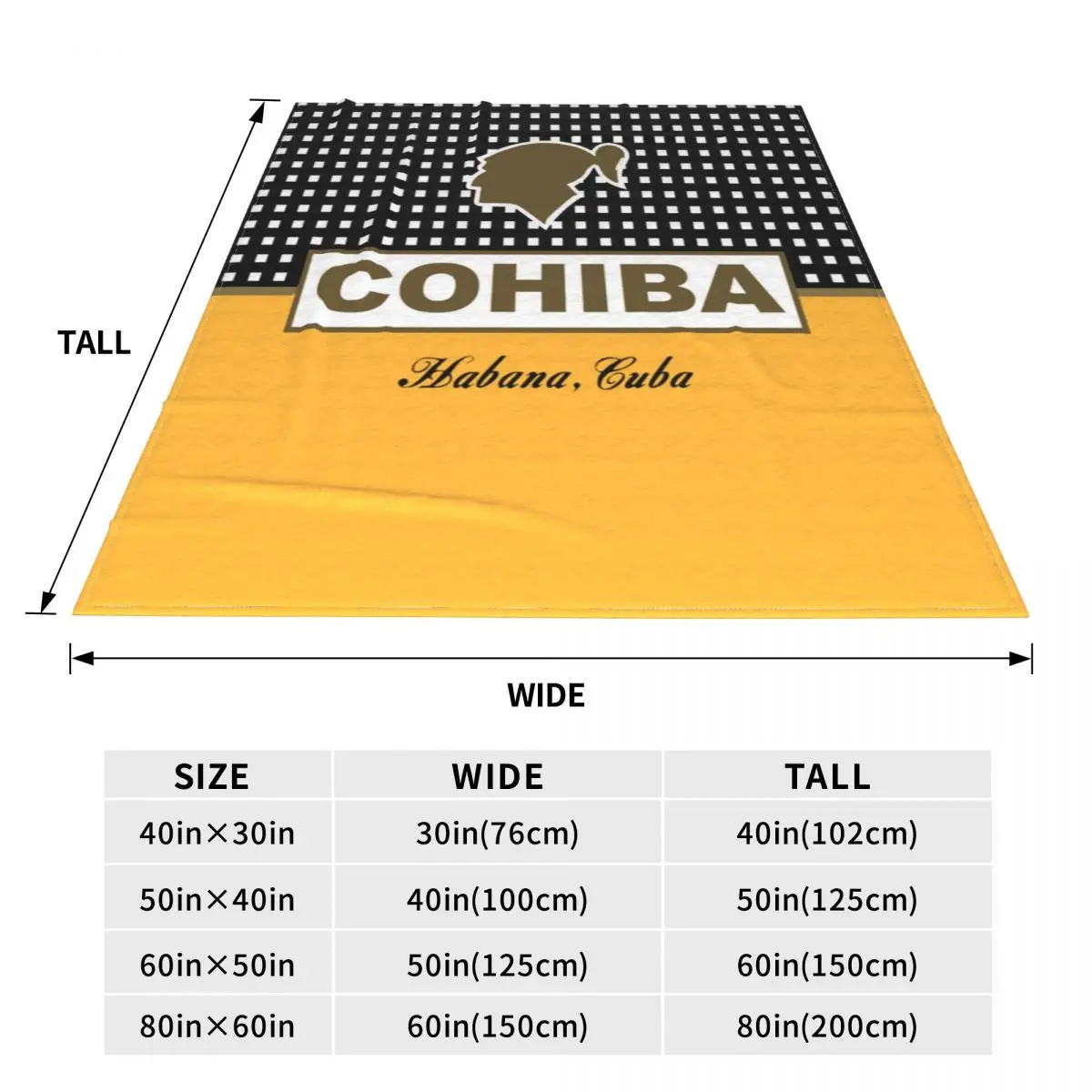 Cuban Cohiba Habana Soft Warm Blanket Yellow Airplane Travel Throw Blanket Winter Novelty Flannel Bedspread Sofa Bed Cover