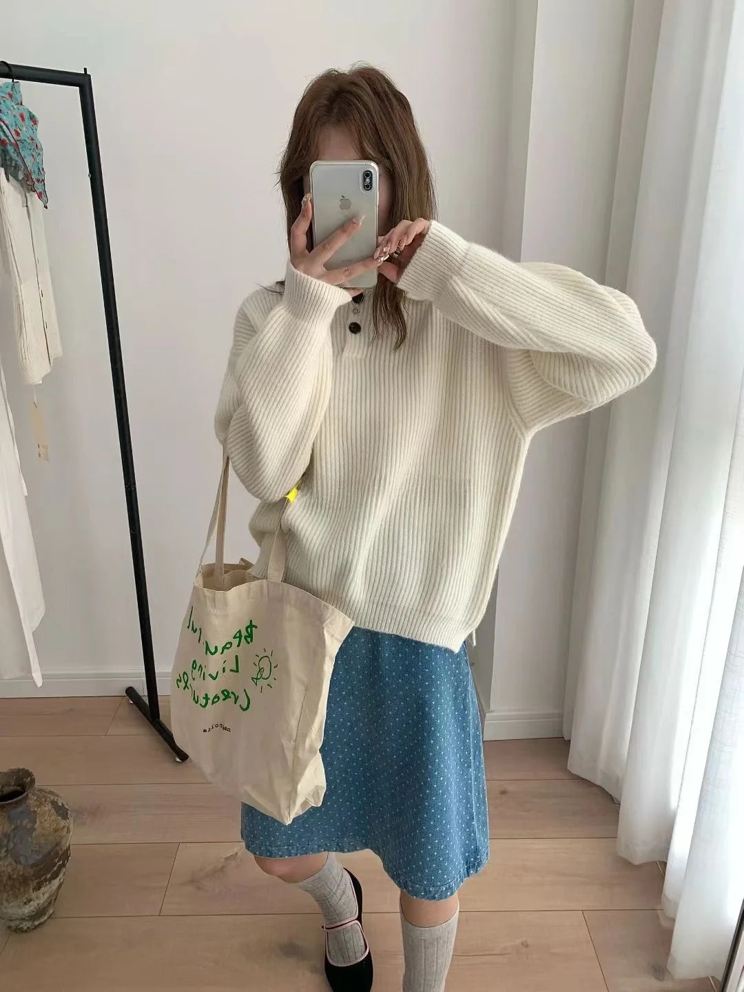 Korean Sle  Collar f Open Knitted Sweater Women Loose Fit Textured Thiened Autumn New Arrival Soft Long Sve Top