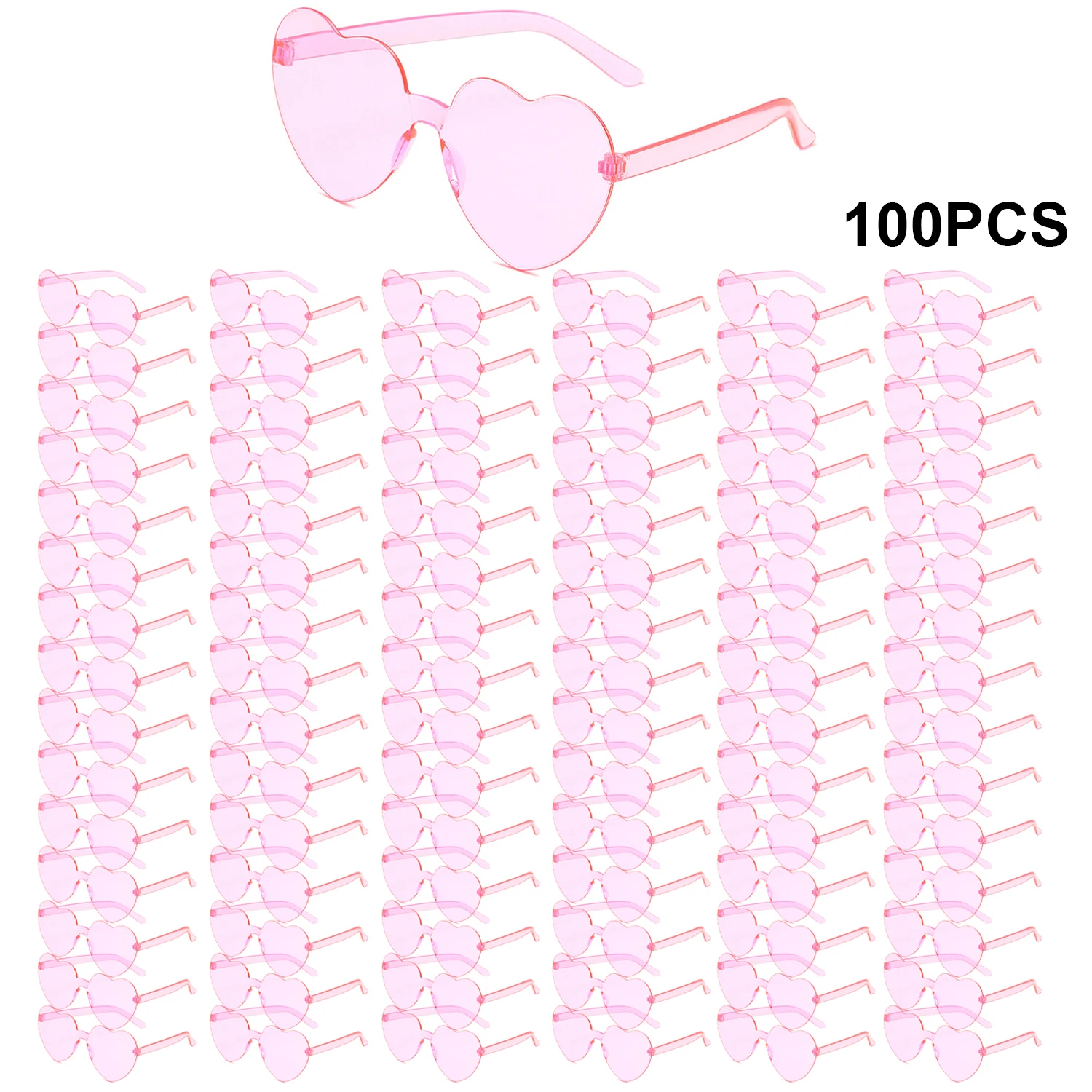 

100 Pairs Heart Sunglasses for Women Heart Shaped Sunglasses Heart Glasses for Party Favor Wholesale Christmas Decorations