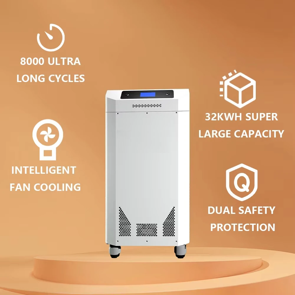 Standing 30KWh LiFePO4 48V/51.2V 600Ah/628Ah 30KW Home Solar Energy Storage Battery System with CAN Communication view 3