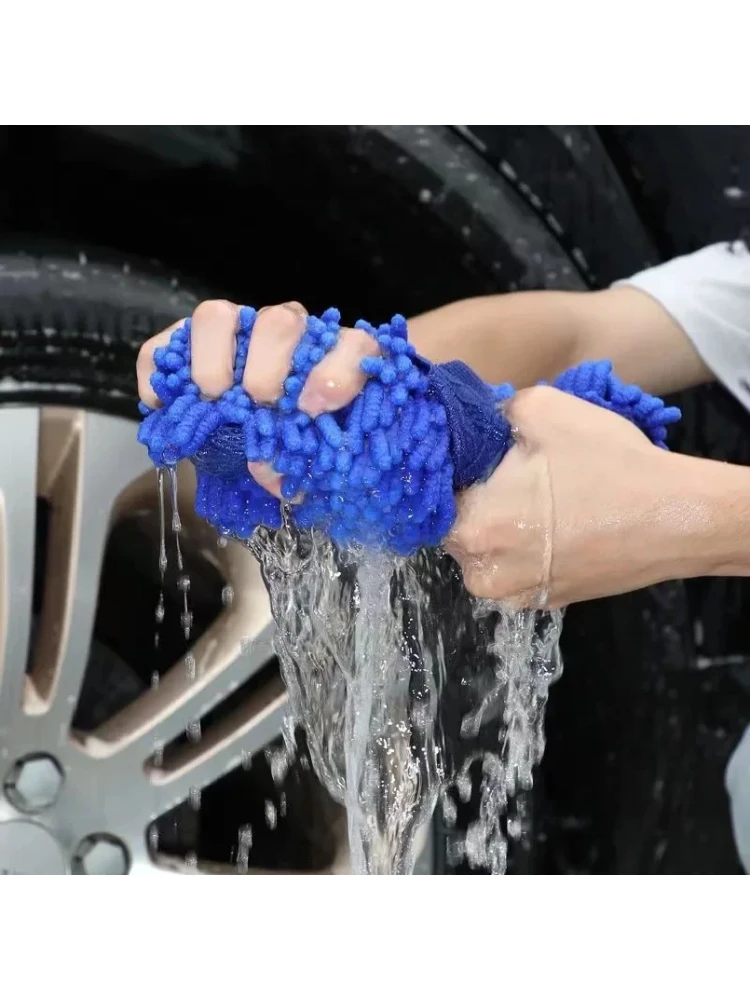 Éponge de lavage de voiture en microfibre Chenille, brosse de lavage, serviette de lavage, gants automobiles, accessoires de style, Gadget