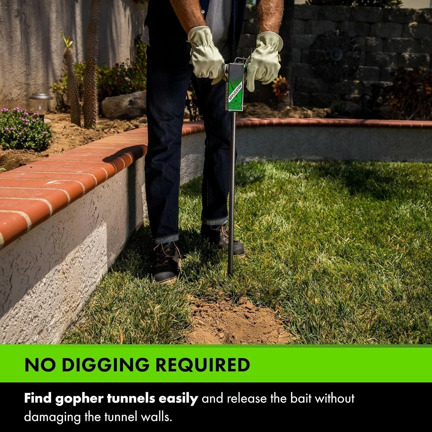 أداة توزيع طُعم Gopher/Mole - أداة البستنة للتحكم الآمن والسهل في الآفات - لا حاجة للحفر - أداة توزيع الطعم المتينة والقوية