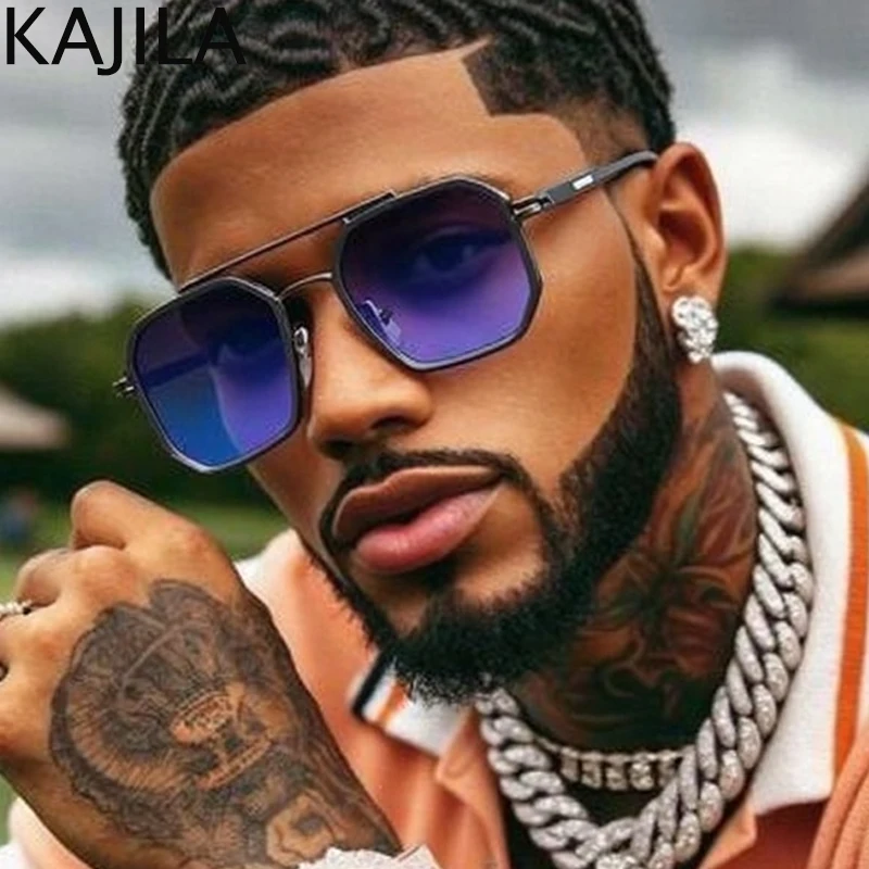 

Classic Steampunk Square Sunglasses Men 2025 Luxury Brand Punk Metal Frame Driving Shades UV400 Retro Polygon Eyewear For Male