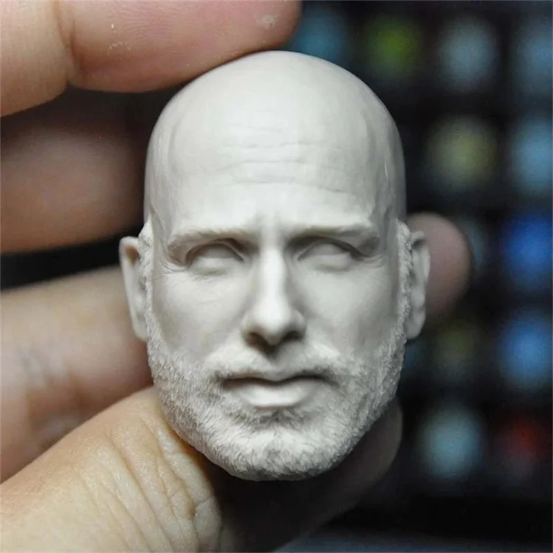 

1/6 Male Soldier Rick 3.0 Head Carving Unpainted Model Accessories Fit 12'' Action Figure Body In Stock