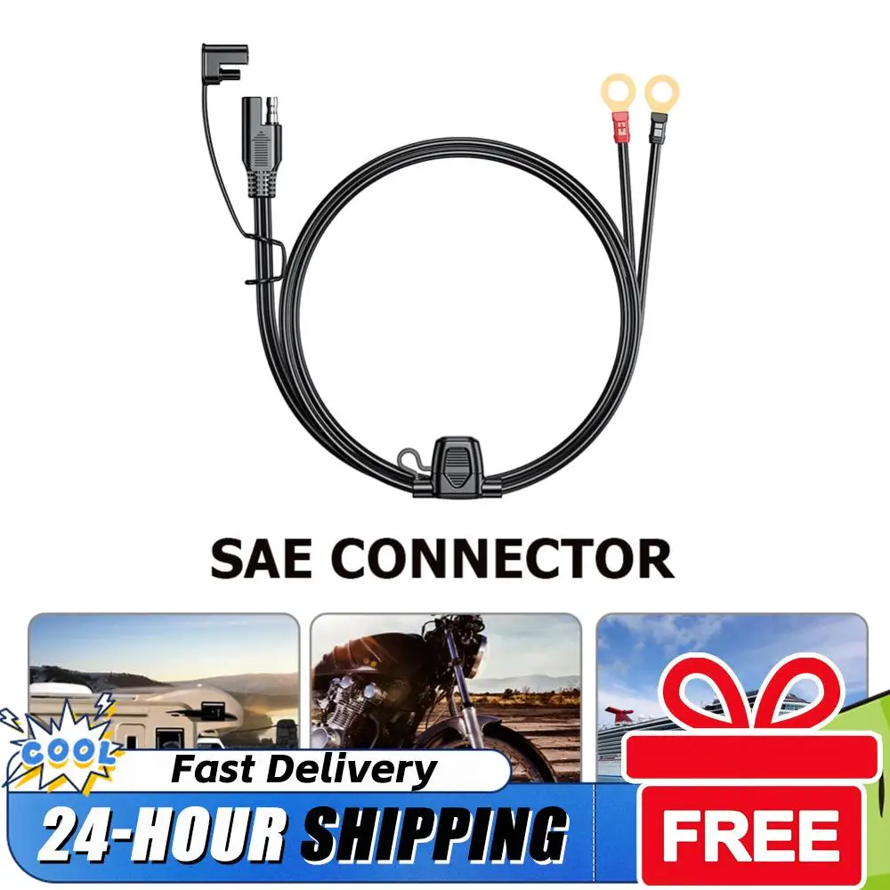 

Удлинительный кабель 12-24В с 2-контактным кольцевым разъемом на кольцевой клемму, влагозащищенный, 18AWG, для зарядных устройств и поддерживателей заряда автомобильных и мотоциклетных аккумуляторов