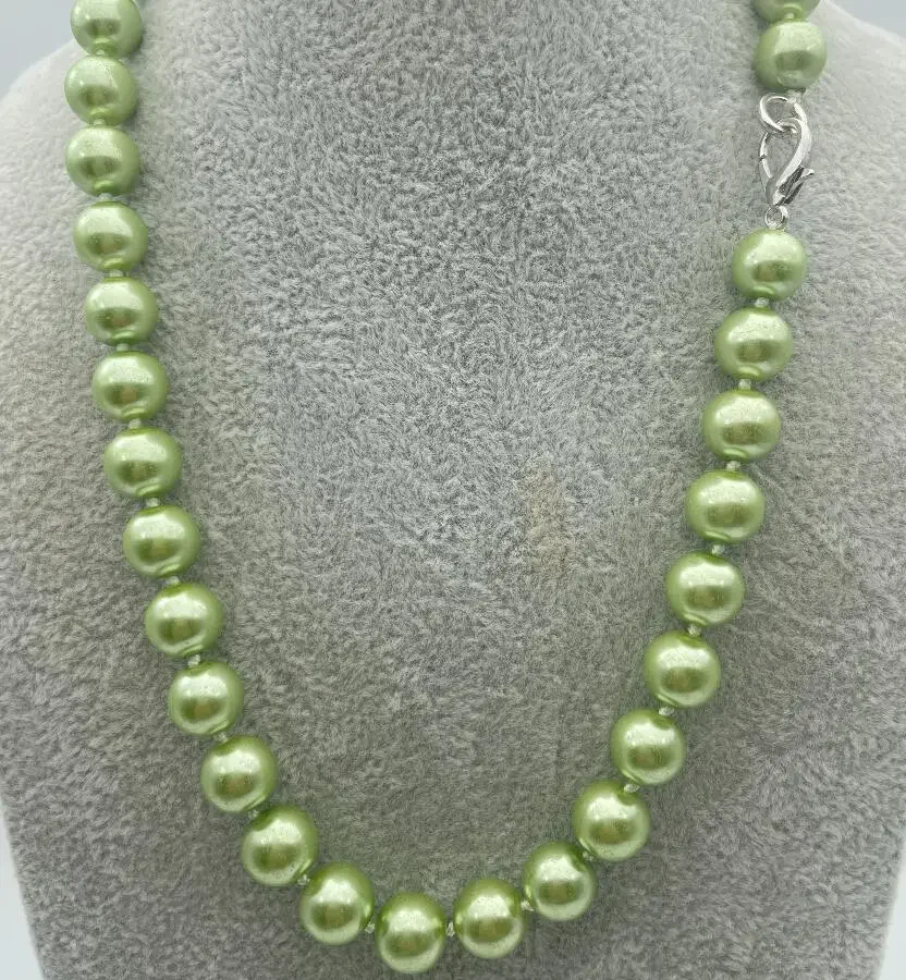 

Ожерелье из зеленого жемчуга Южных морей диаметром 10 мм, 18 дюймов AAA