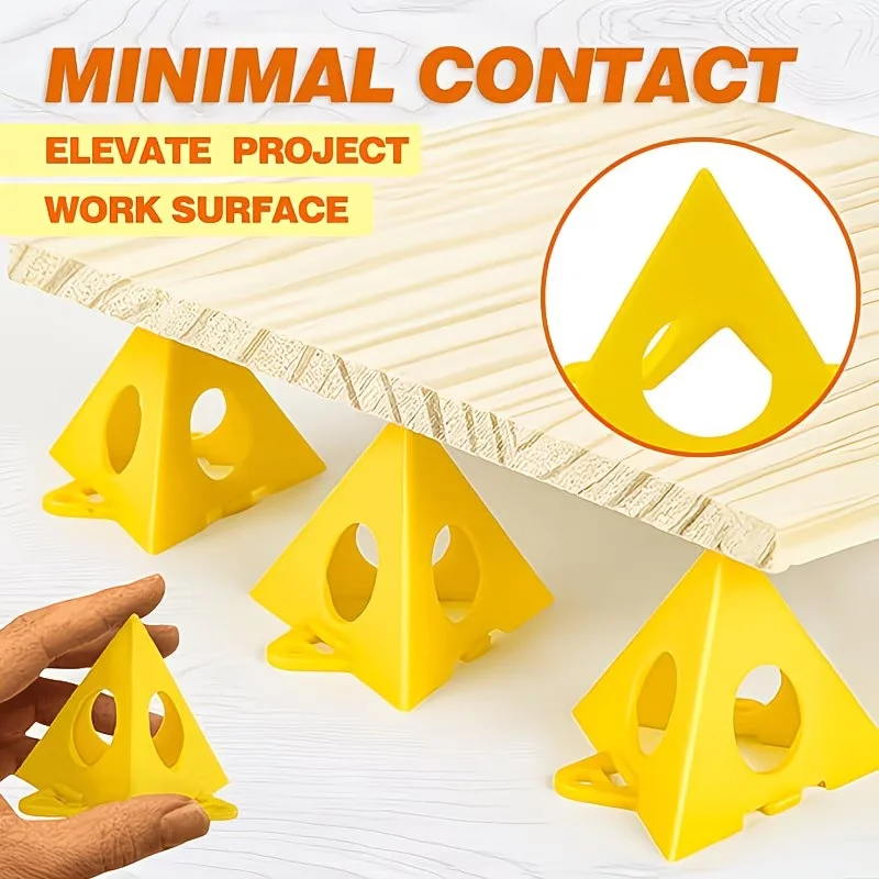 10 Pcs Plastic Paint Palette Holder, Triangular Portable Painting Support Block, Multi-Functional Storage & Drying Rack for Art