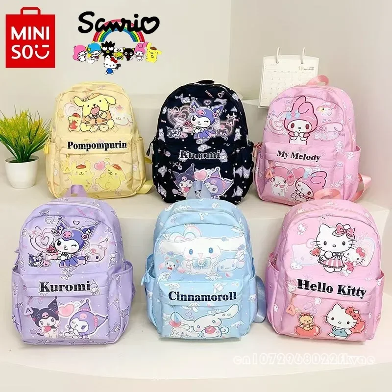 Sanrio 2025 Новый студенческий рюкзак, модный высококачественный рюкзак для девочек, мультяшный многофункциональный рюкзак большой емкости для хранения