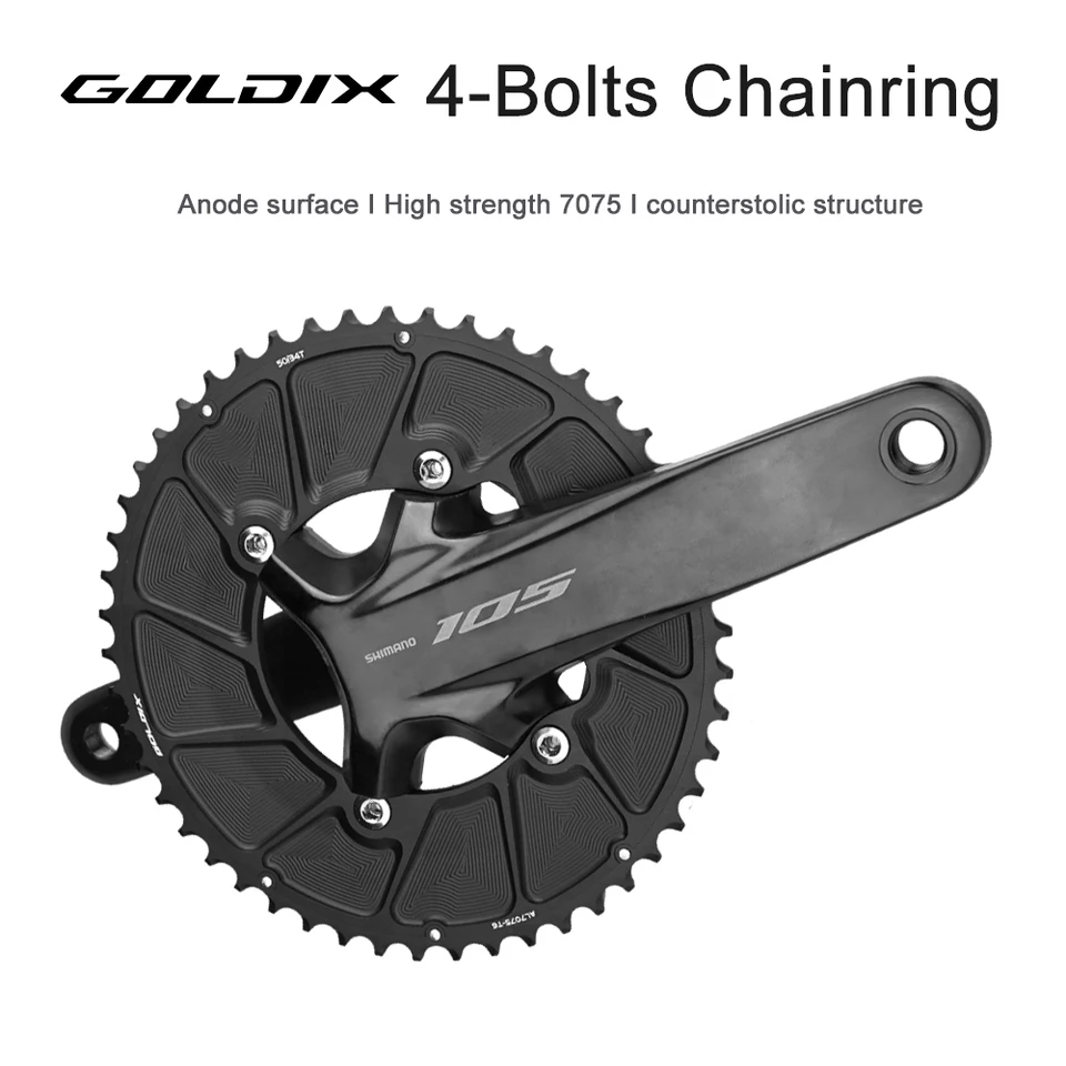 GOLDIX 110BCD 2X ダブルチェーンリング 9-12S ロードバイクチェーン