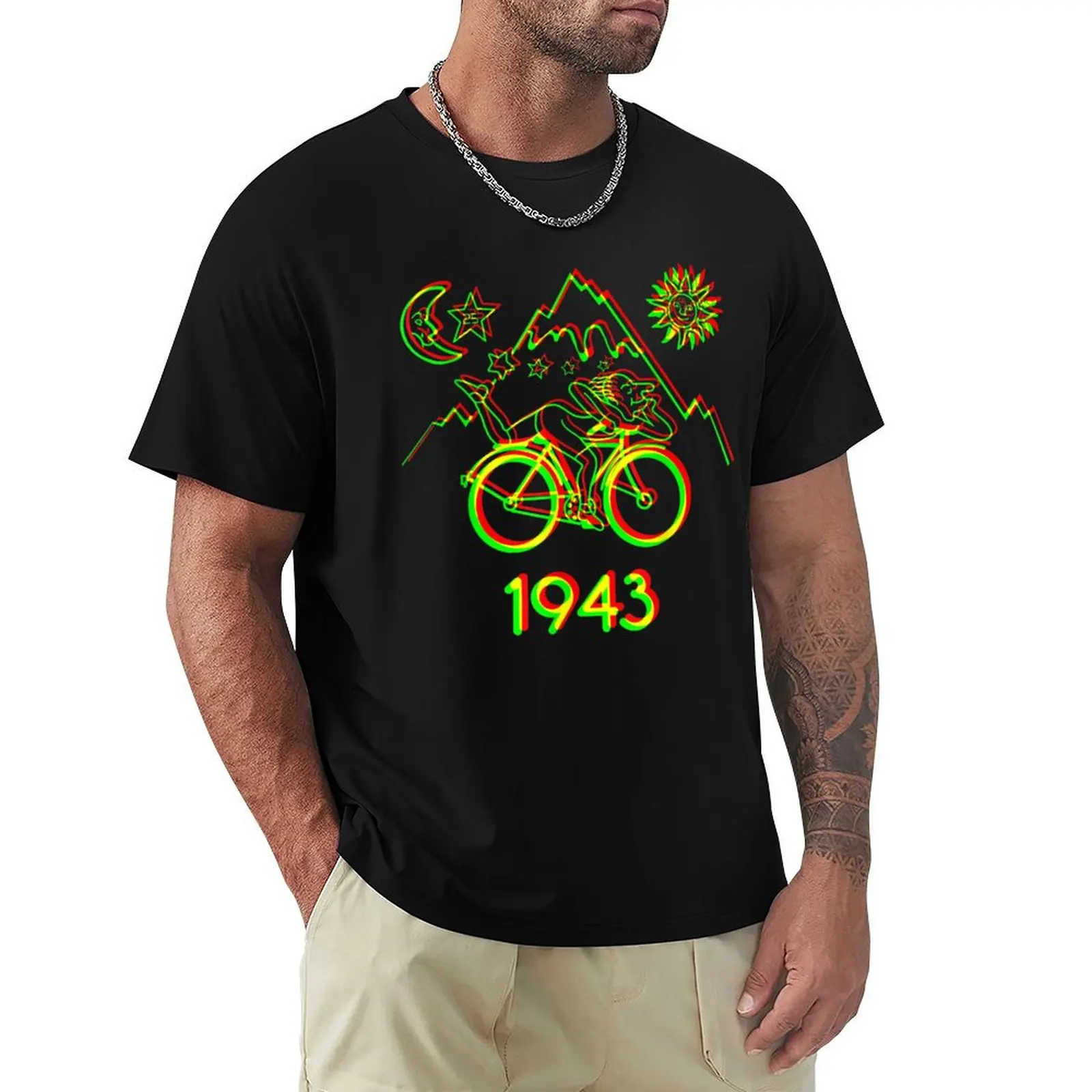 

Bicycle Day 1943 LSD Acid Hofmann Trip T-Shirt hippie clothes tops mens clothes