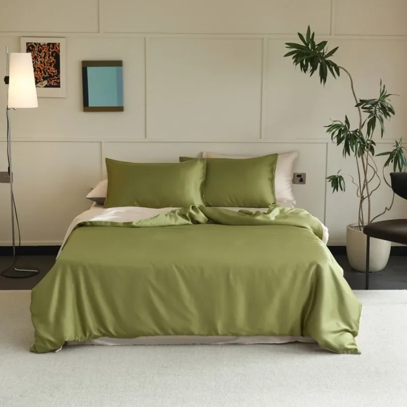 

Lenzing Tencel Bedding Duvet Cover for Single Double King Queen Size 1Piece Comforter Quilt Covers with Zipper Luxury Bedclothes