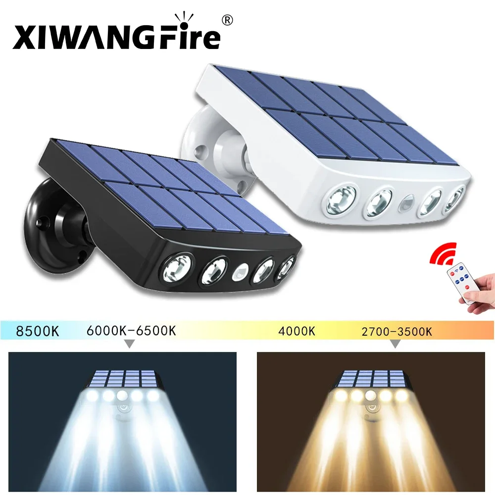 

Powerful Solar Powered Led Wall Light Outdoor Motion Sensor Waterproof IP65 Lighting for Garden Path Garage Yard Street Lamps