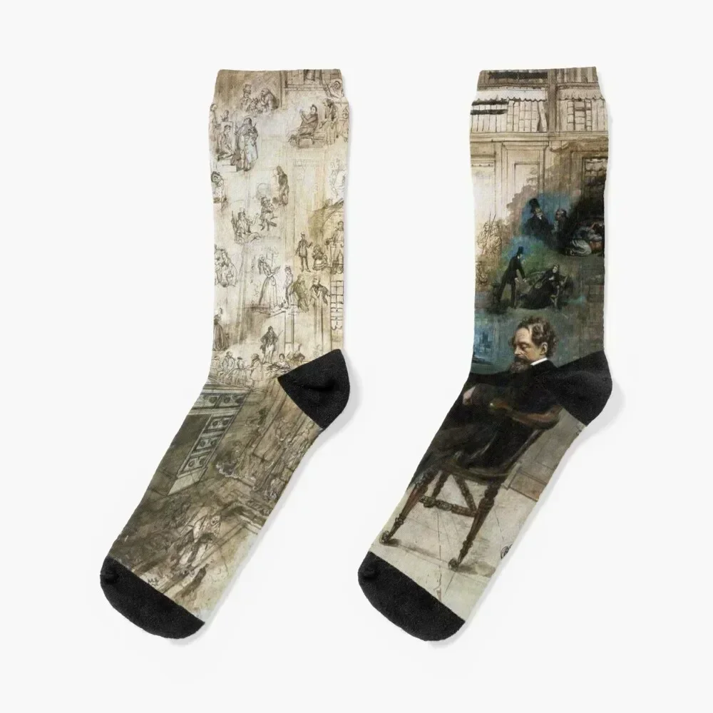 

Dickens Dream - Robert William Buss - 1875 Socks designer Run Man Socks Women's